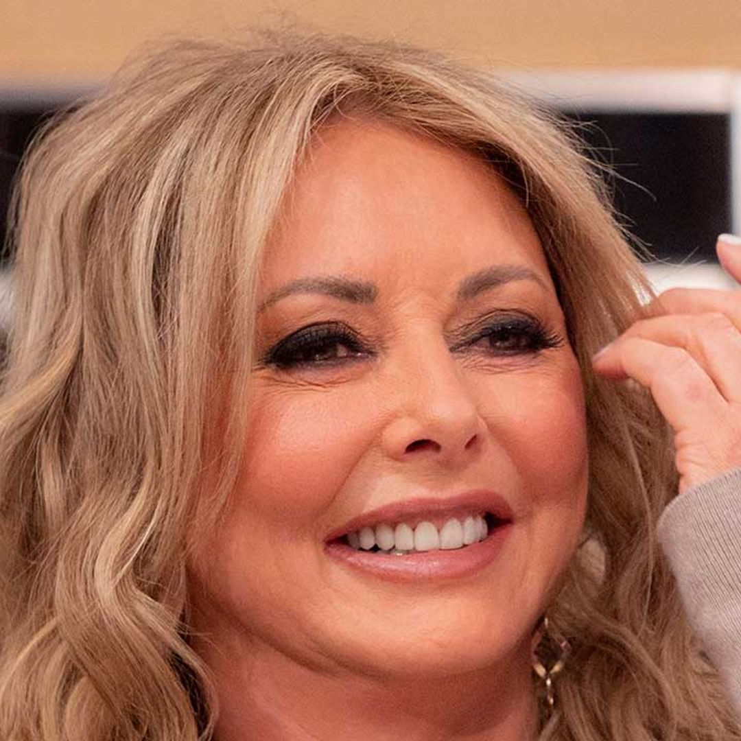 Carol Vorderman stuns in sizzling leather trousers and sky-high boots