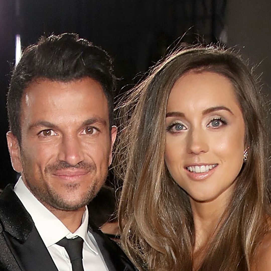 Emily Andre glows in bump-skimming gown for loved-up photo with husband Peter
