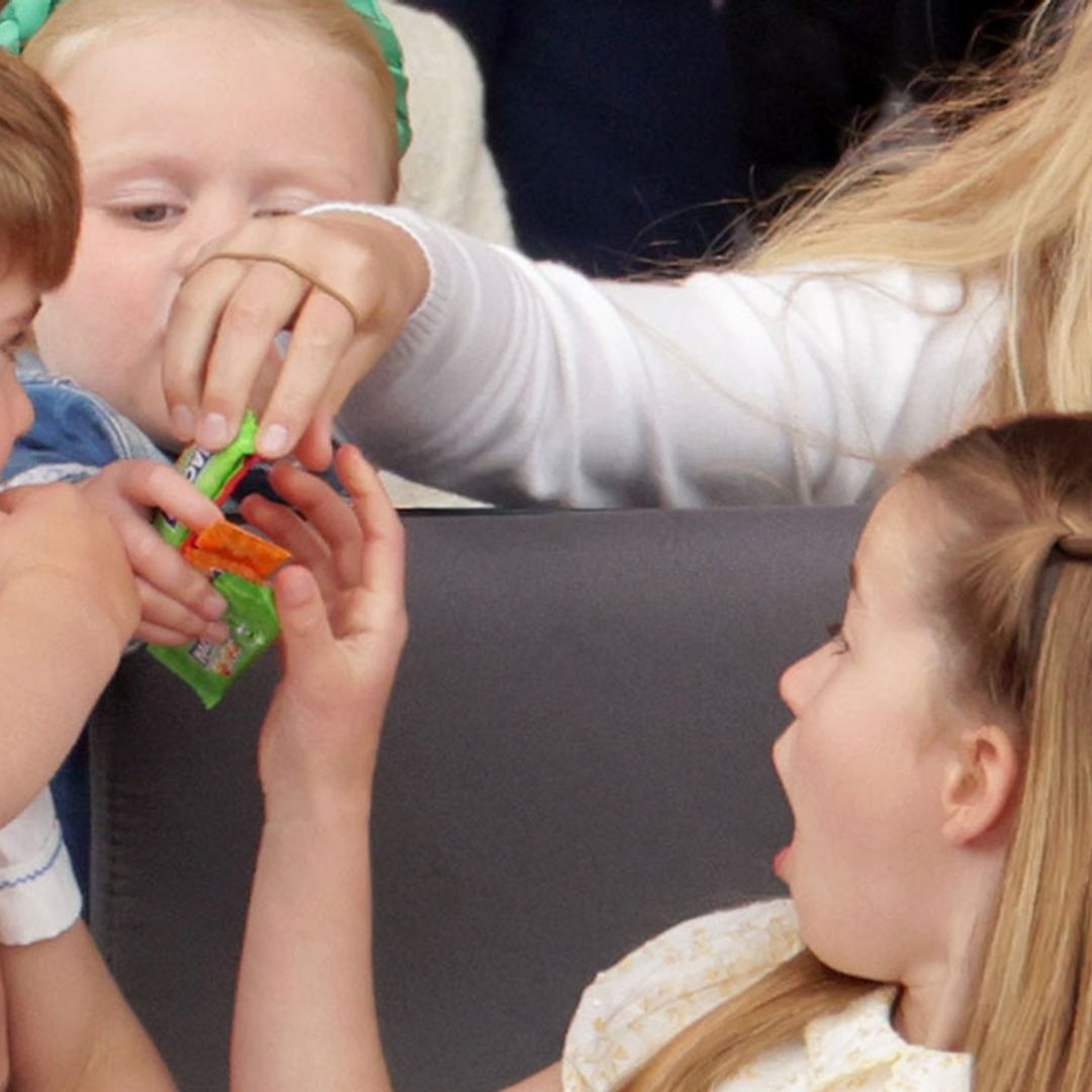 Lena Tindall shares her Maoam sweets and Princess Charlotte can't get enough