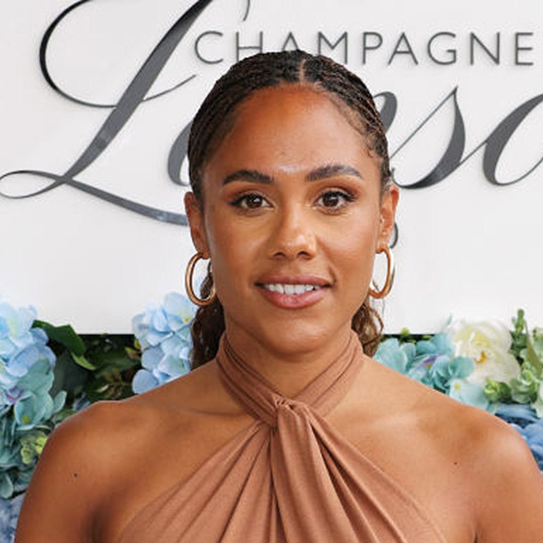 Alex Scott showcases gym-honed physique in nude bodycon dress at Wimbledon