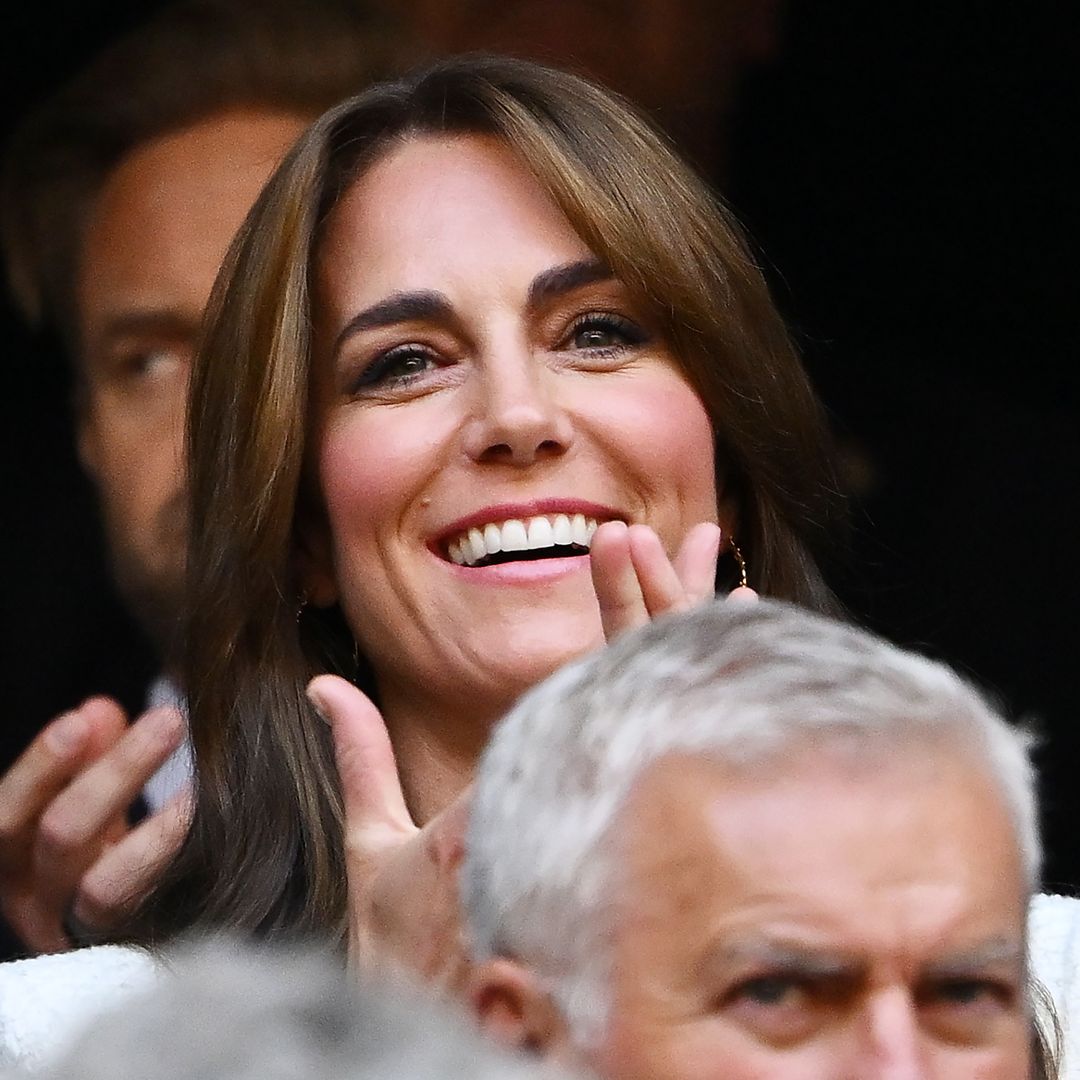 Princess Kate cheers England to victory following tense rugby battle in France - best photos