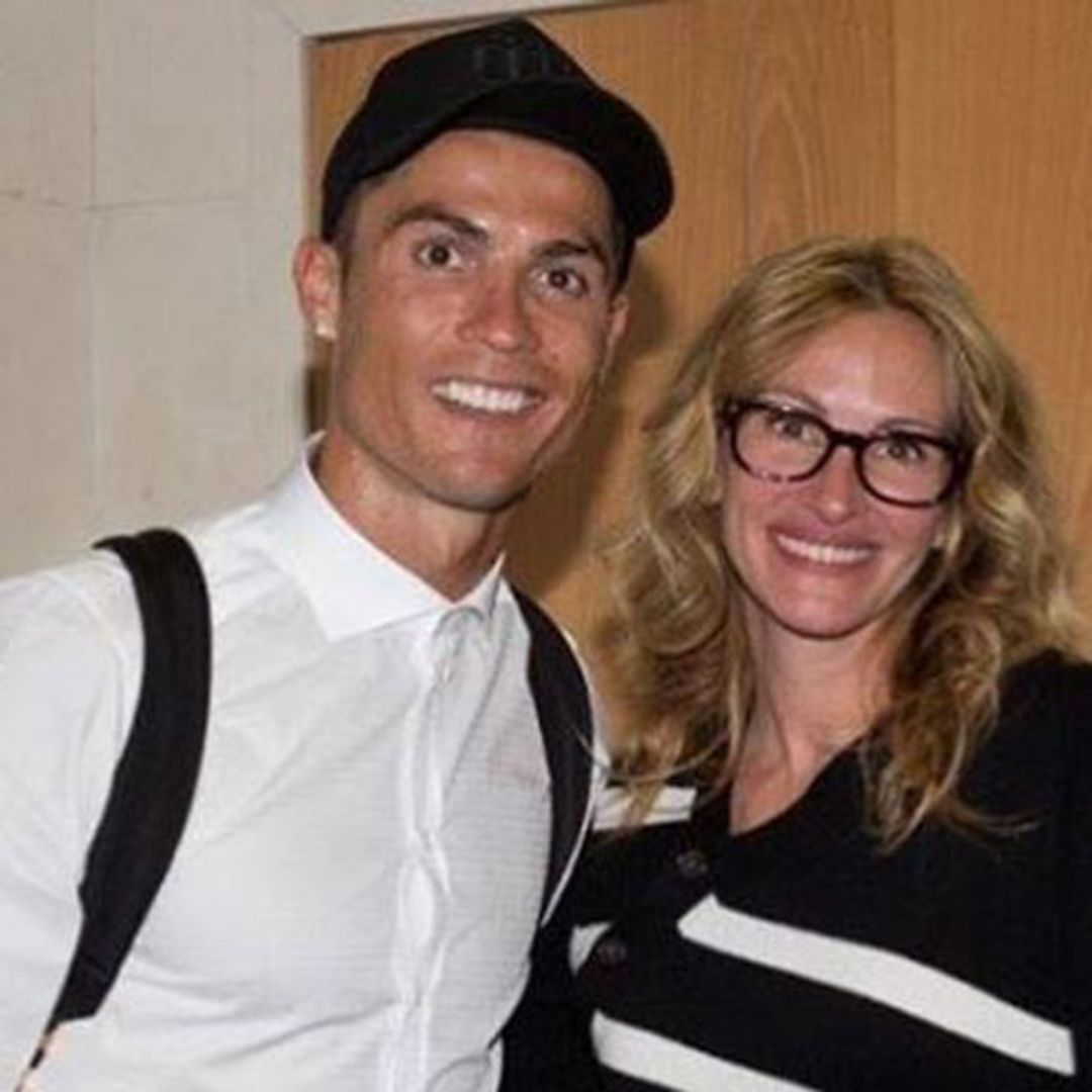 Julia Roberts has sweet fangirl moment when meeting the Real Madrid team - watch the video