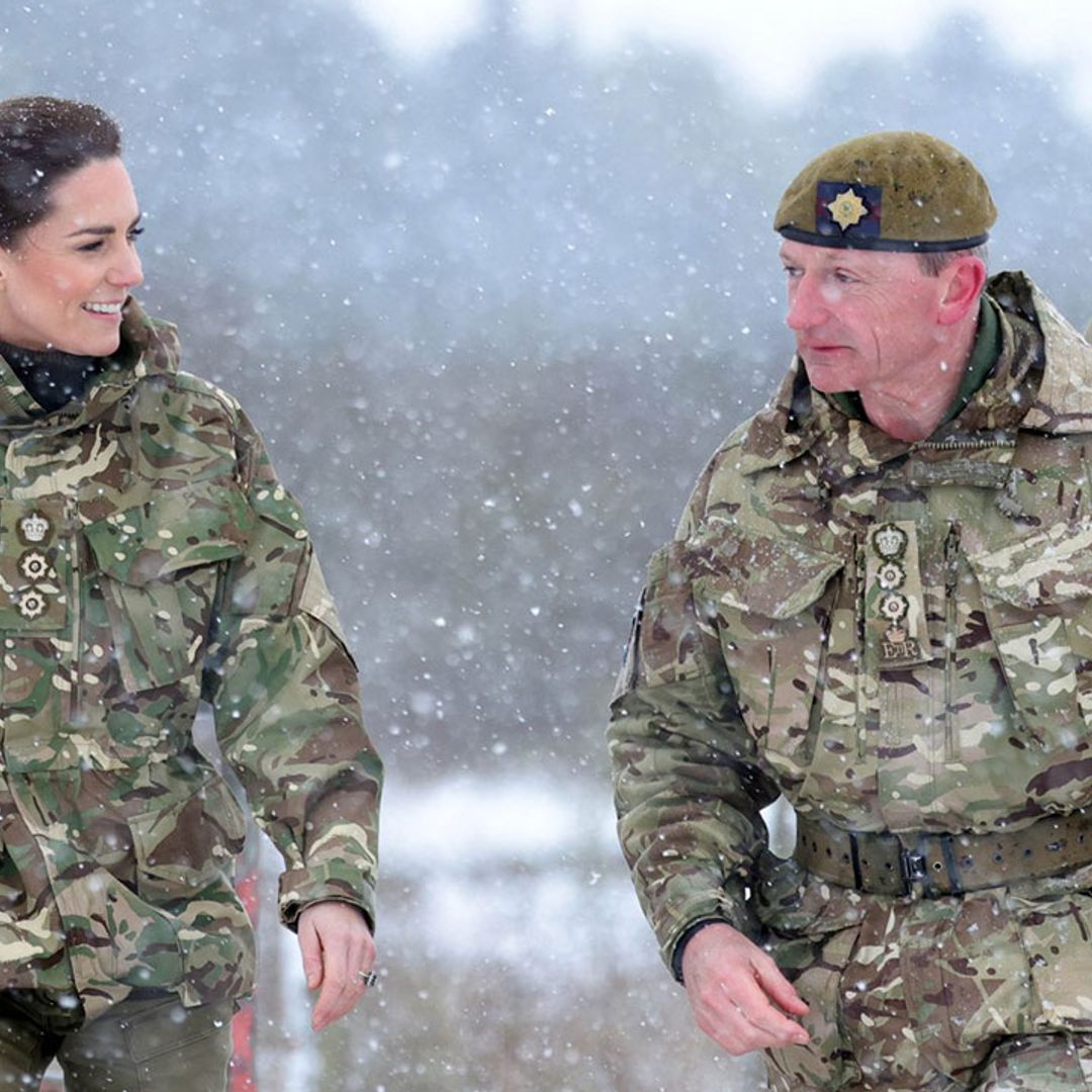 Princess Kate dons camo for battlefield training exercise in the snow - best photos