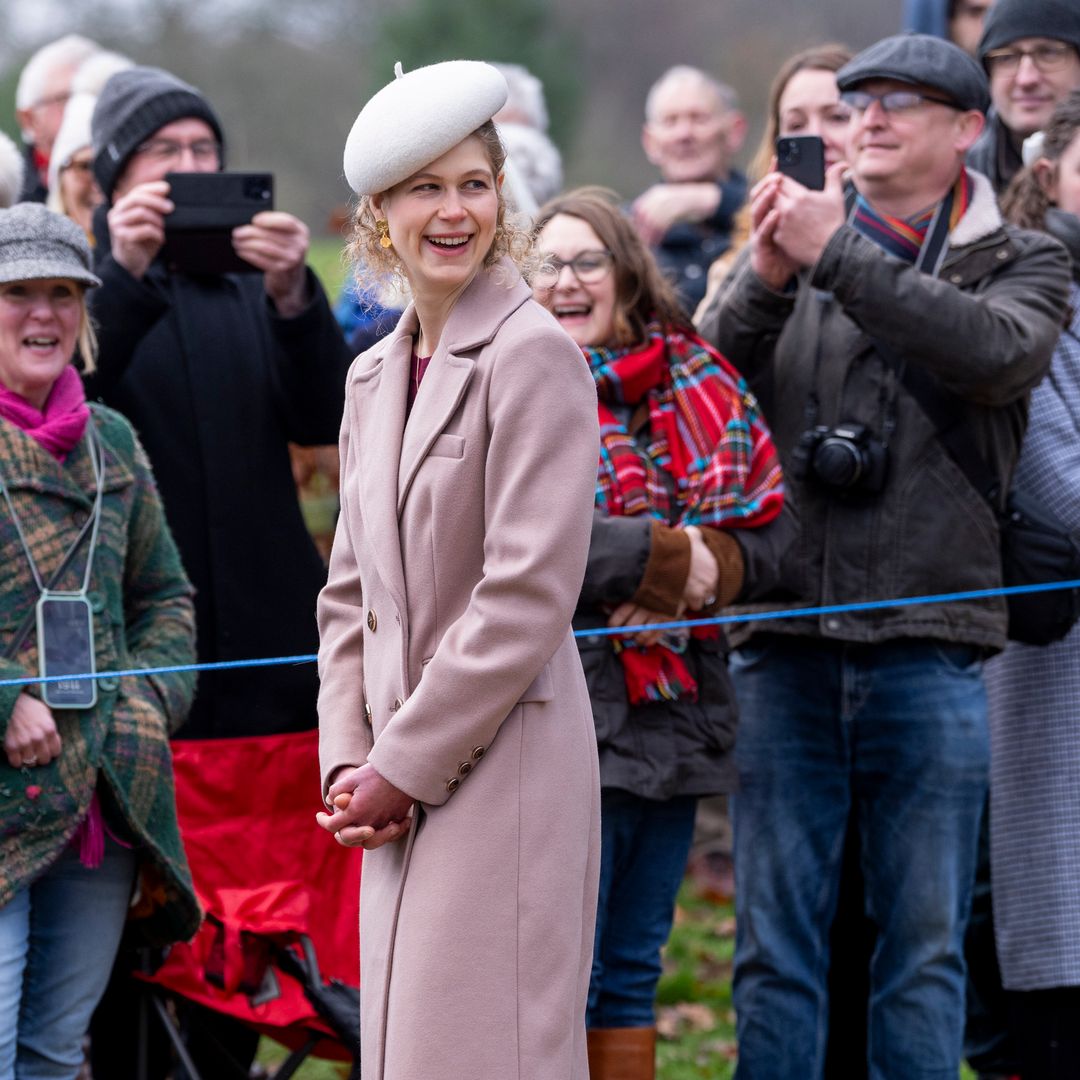 Lady Louise Windsor revives 'unique' sugarplum pink coat for royal festive lunch