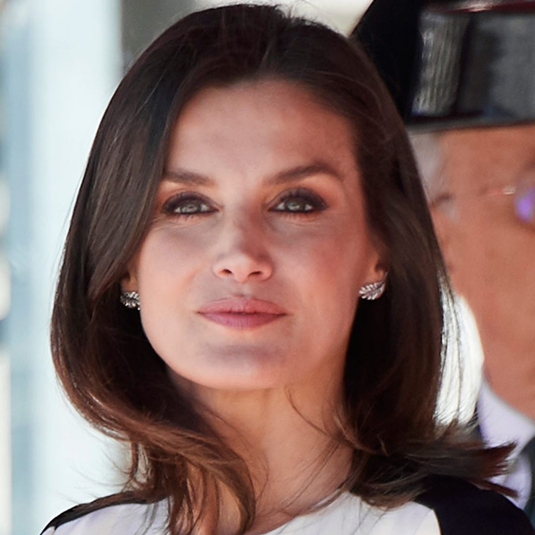 Queen Letizia steps out in incredible monochrome dress for anniversary in Madrid