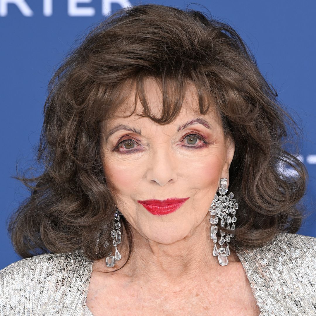 Age-defying Joan Collins, 90, steals the show as she steps out with husband Percy, 58