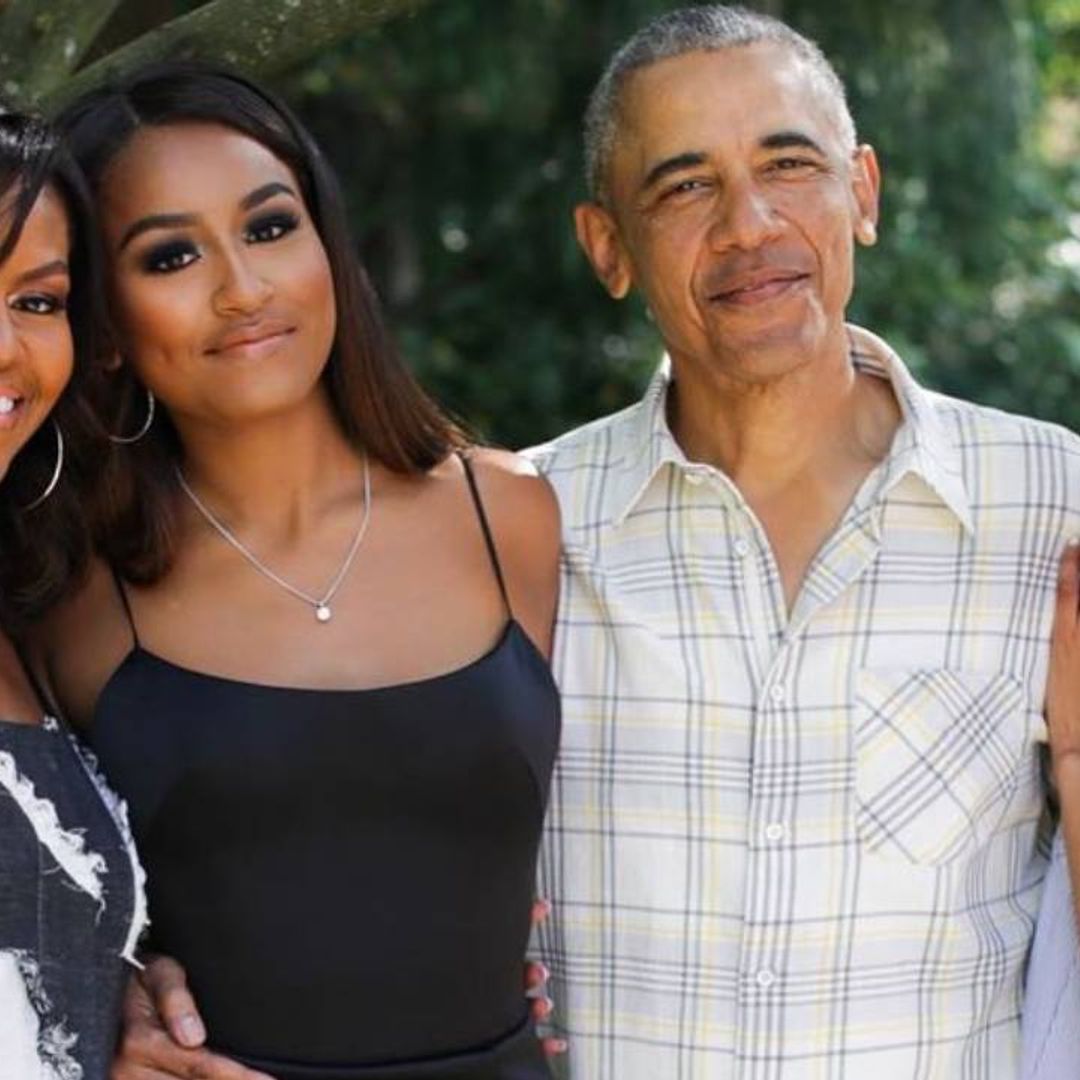 Sasha Obama's double dose of happiness as famous family prepare for big change