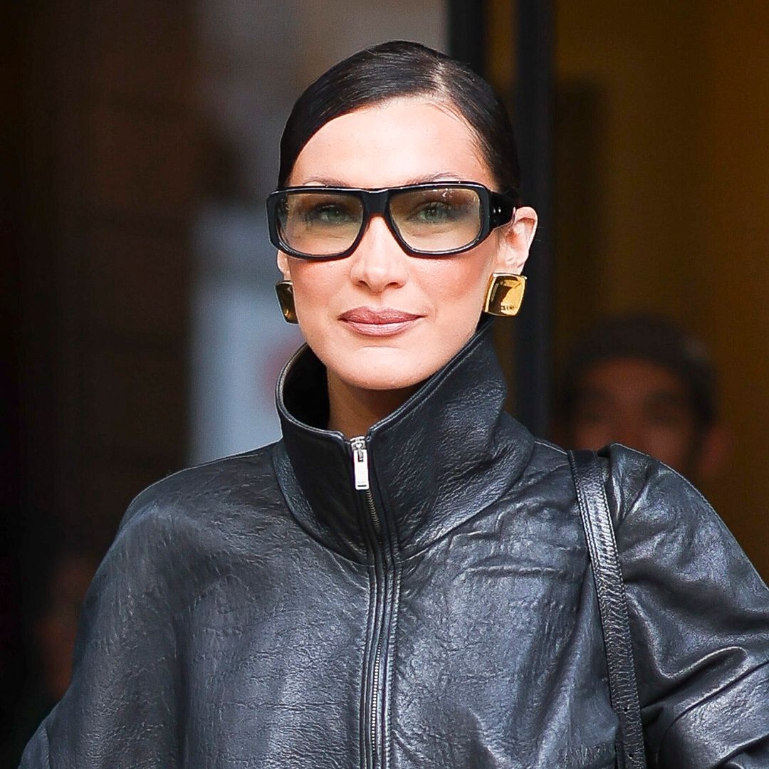 Bella Hadid rocks low-rise leather trousers for a date day in Paris