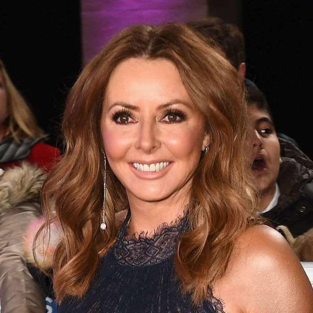 Carol Vorderman cavorts in figure-hugging skintight jeans as she shares exciting news with fans