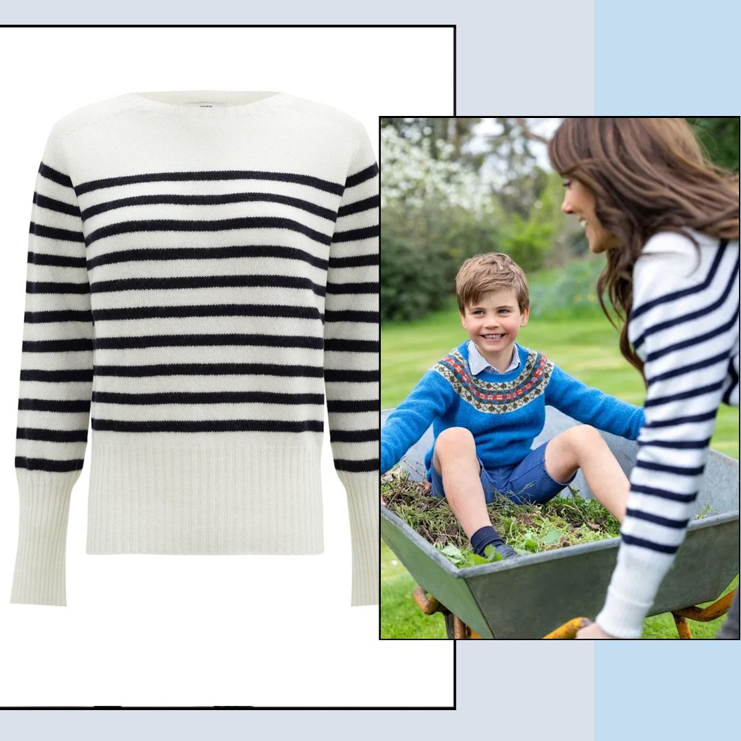 Princess Kate is a nautical dream in Breton stripes for Prince Louis’ 5th birthday portrait