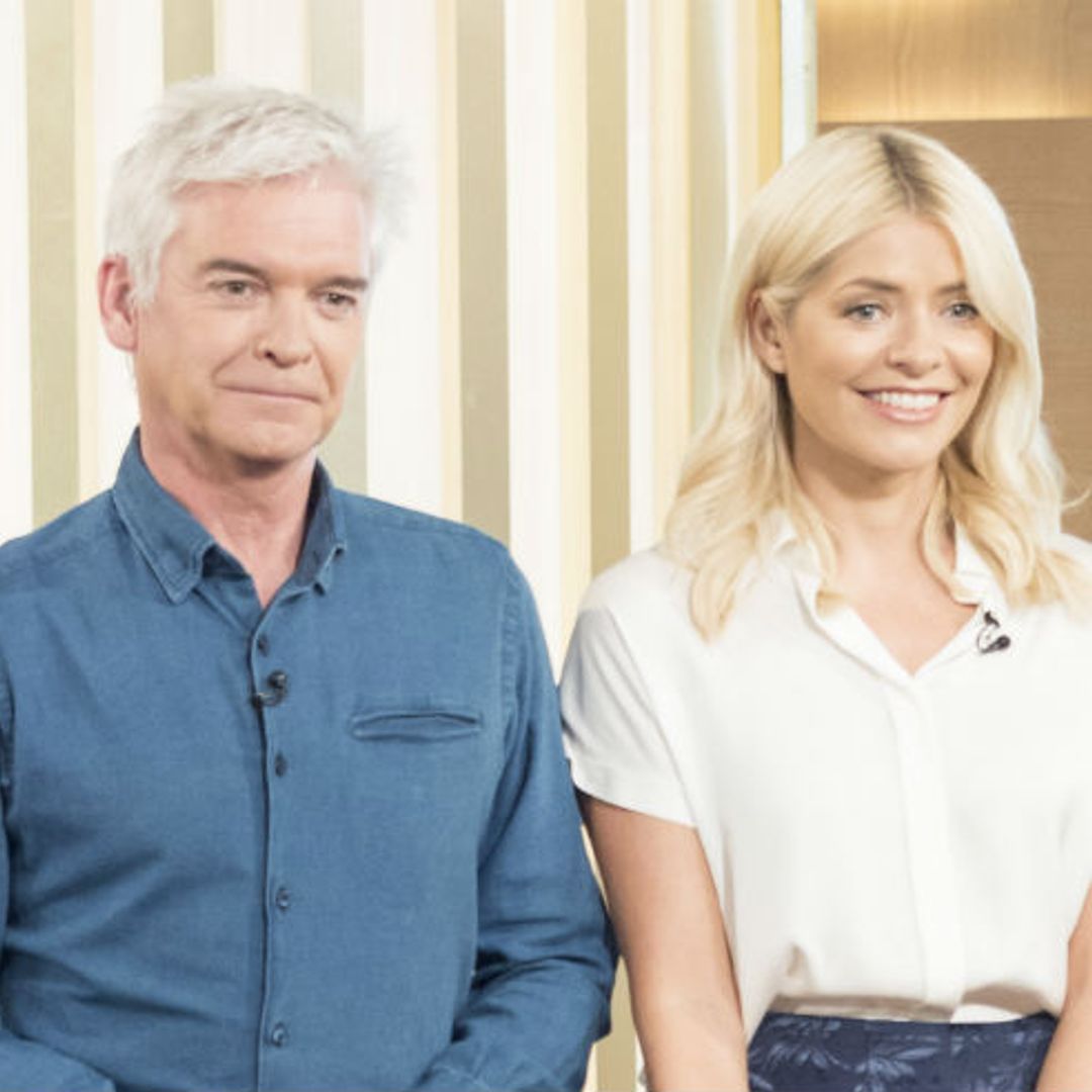 Holly Willoughby looks fantastic in a patterned skirt on This Morning