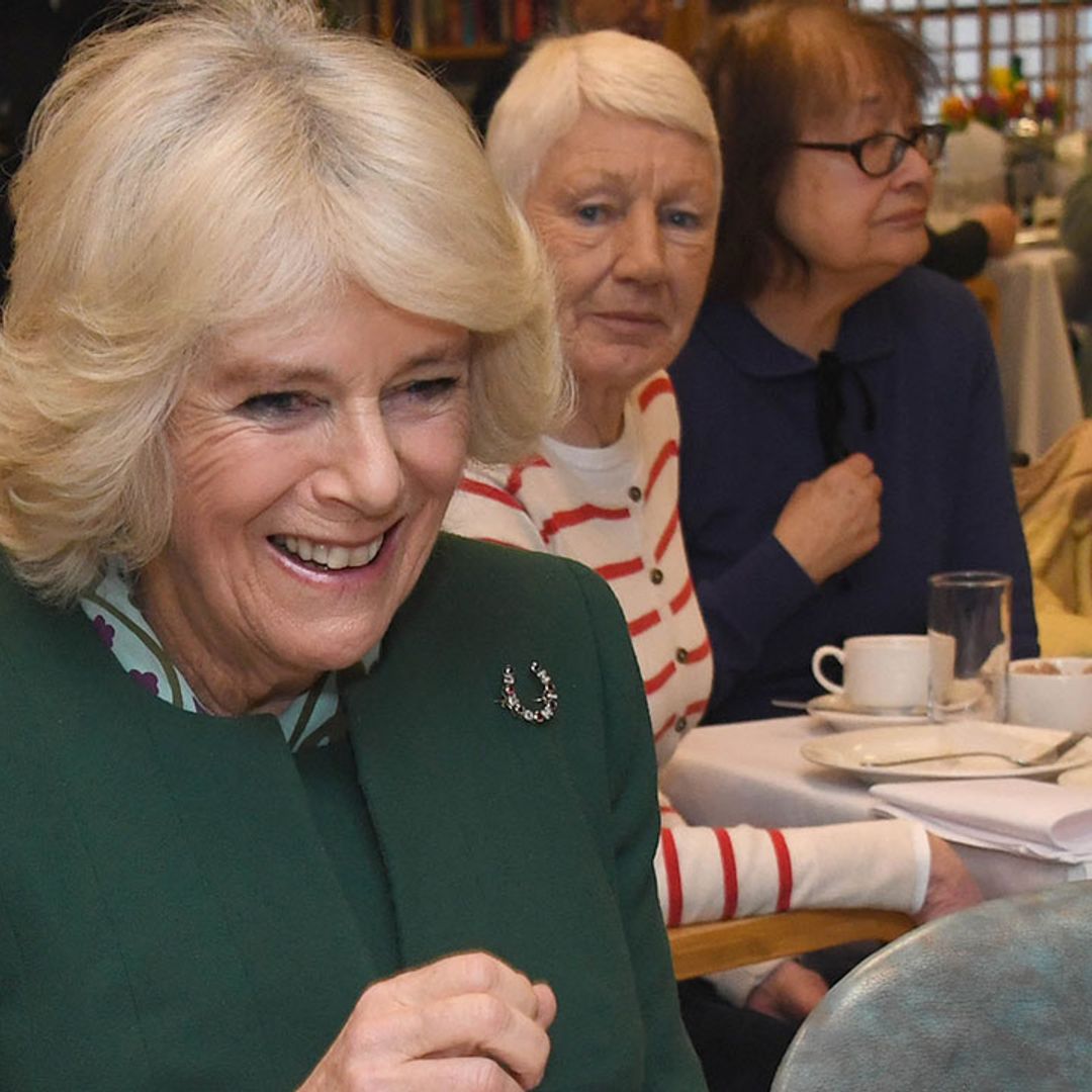 The Duchess of Cornwall's green co-ord looks VERY like Kate Middleton's latest look