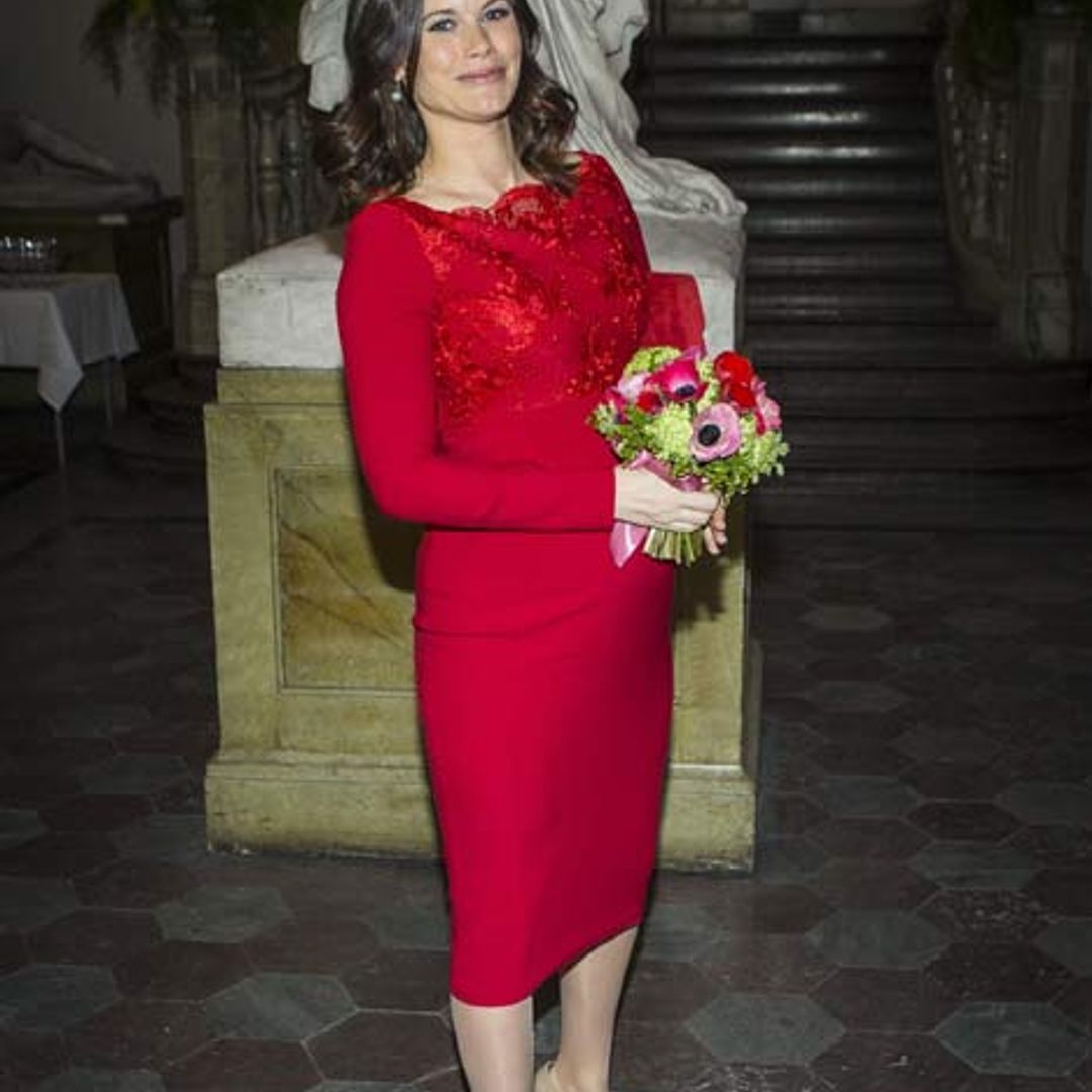 Princess Sofia of Sweden stuns in form-fitting red dress
