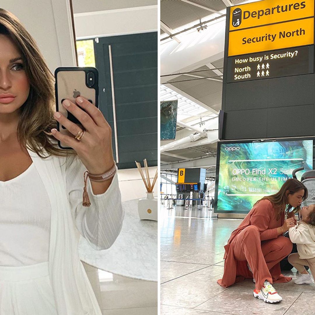 Sam Faiers divides opinion with face mask during luxury family getaway