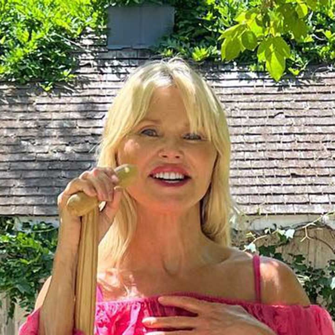 Christie Brinkley causes a stir in unconventional gardening outfit – and wait 'til you see her boots