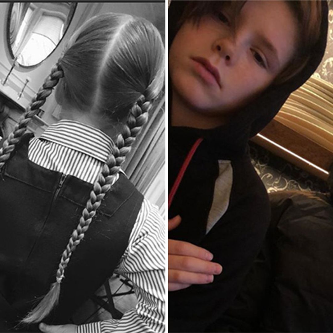 Victoria Beckham makes kids go to school during Storm Emma – see the hilarious snaps