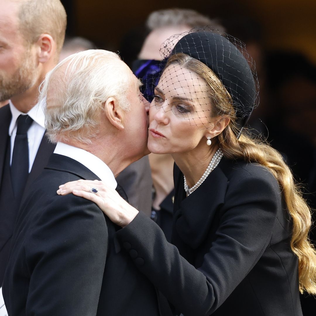 Princess Kate kisses King Charles before performing the perfect curtsy 