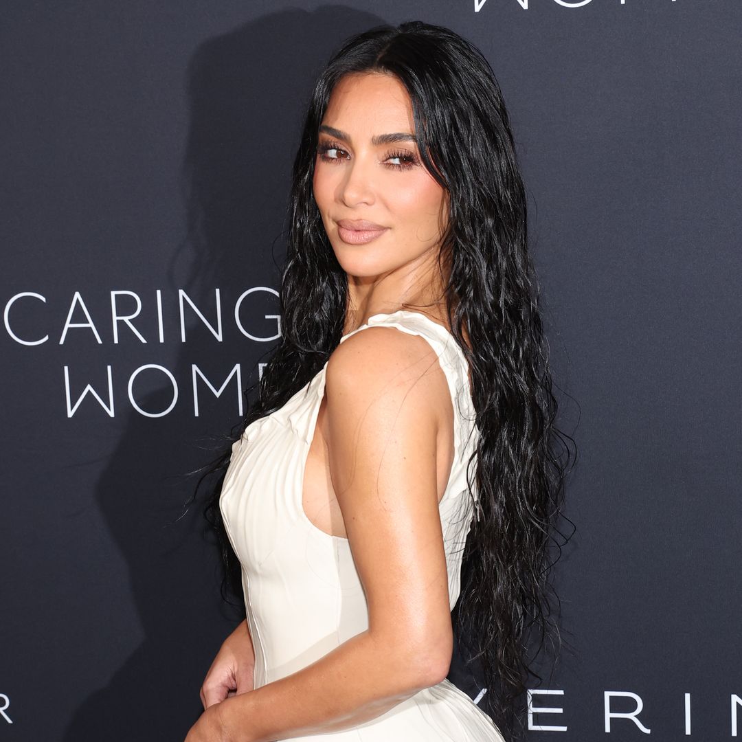 Kim Kardashian's skin-tight latex midi dress is perfect for cool brides-to-be