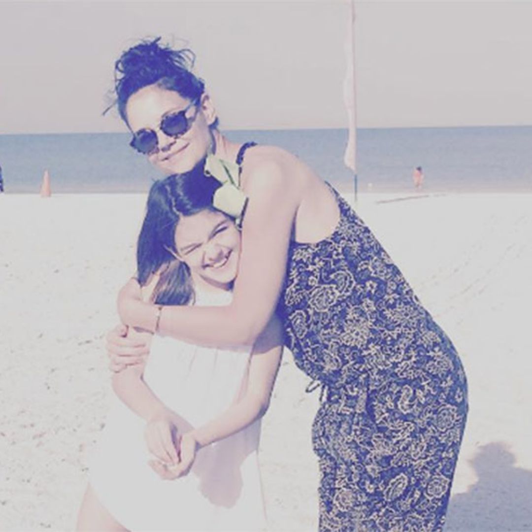 Katie Holmes and Suri spent Easter at the beach - see the snaps