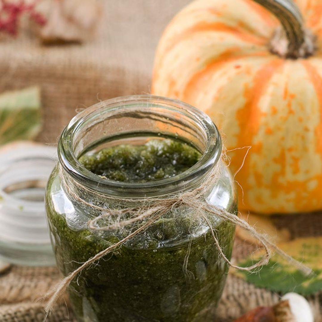 You NEED to make green pumpkin seed dressing this Halloween! The perfect low-calorie delight