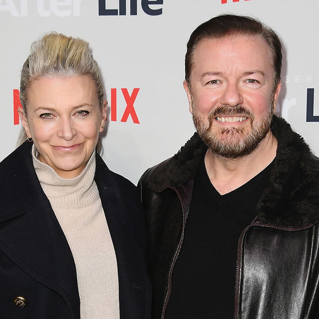 Ricky Gervais pokes fun at partner Jane Fallon in rare snap