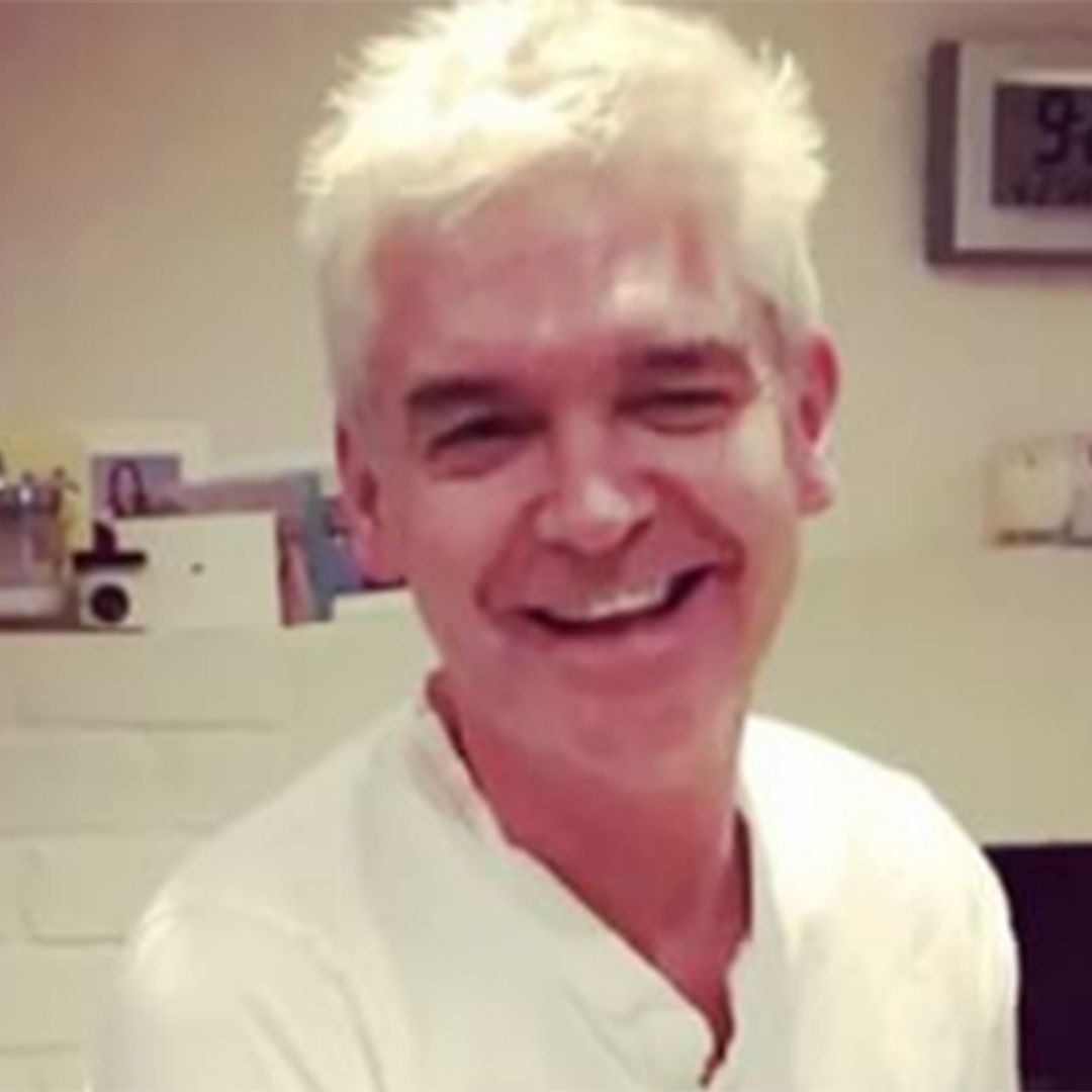 Phillip Schofield dabs in his pyjamas while drinking a glass of wine – watch the video!