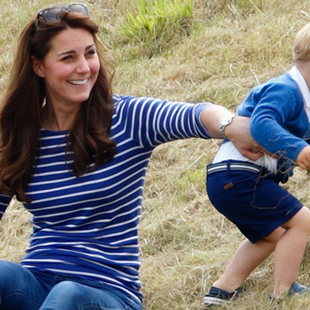 Prince George's playful day out at polo with mom Kate Middleton