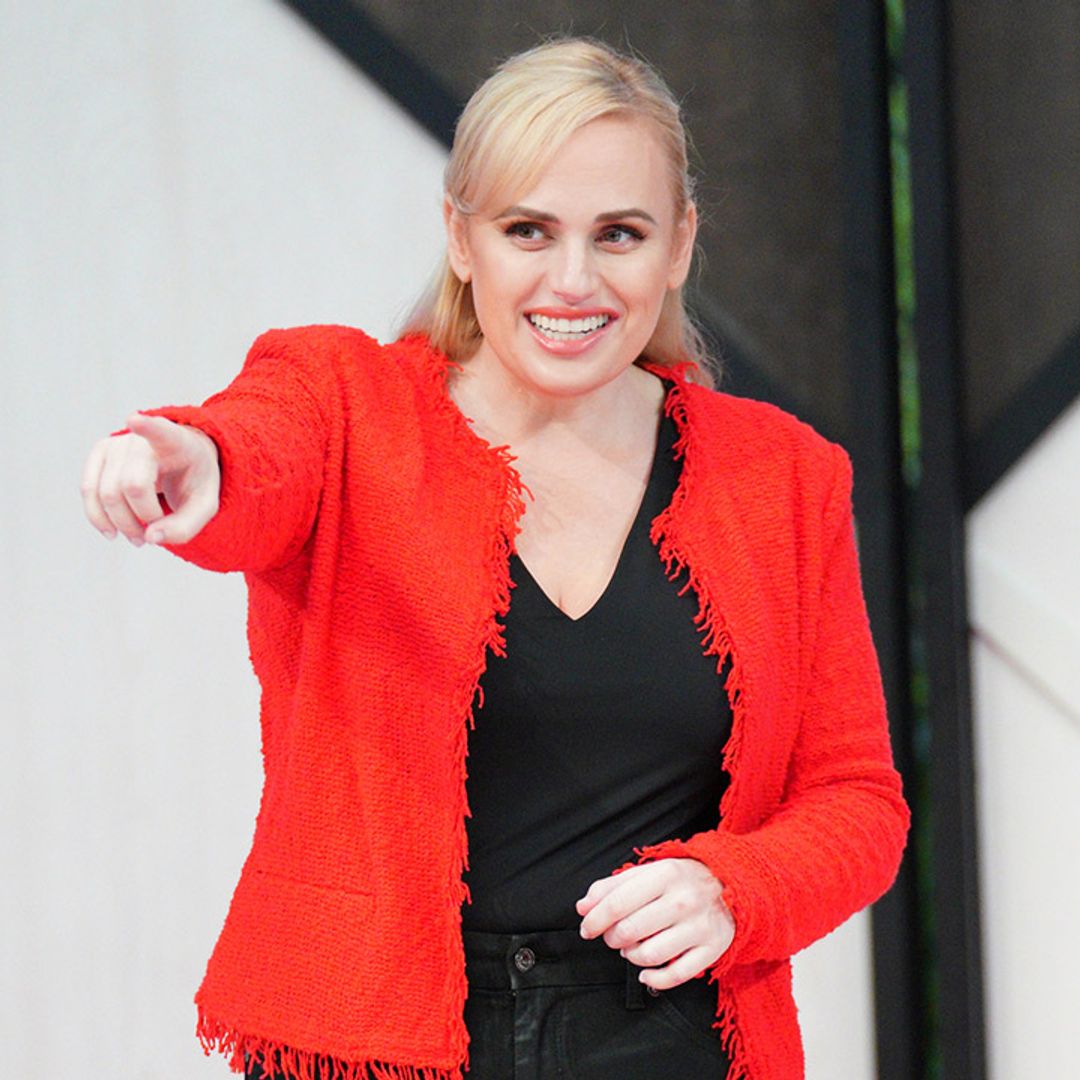 Rebel Wilson oozes confidence in beautiful blue jacket and red top