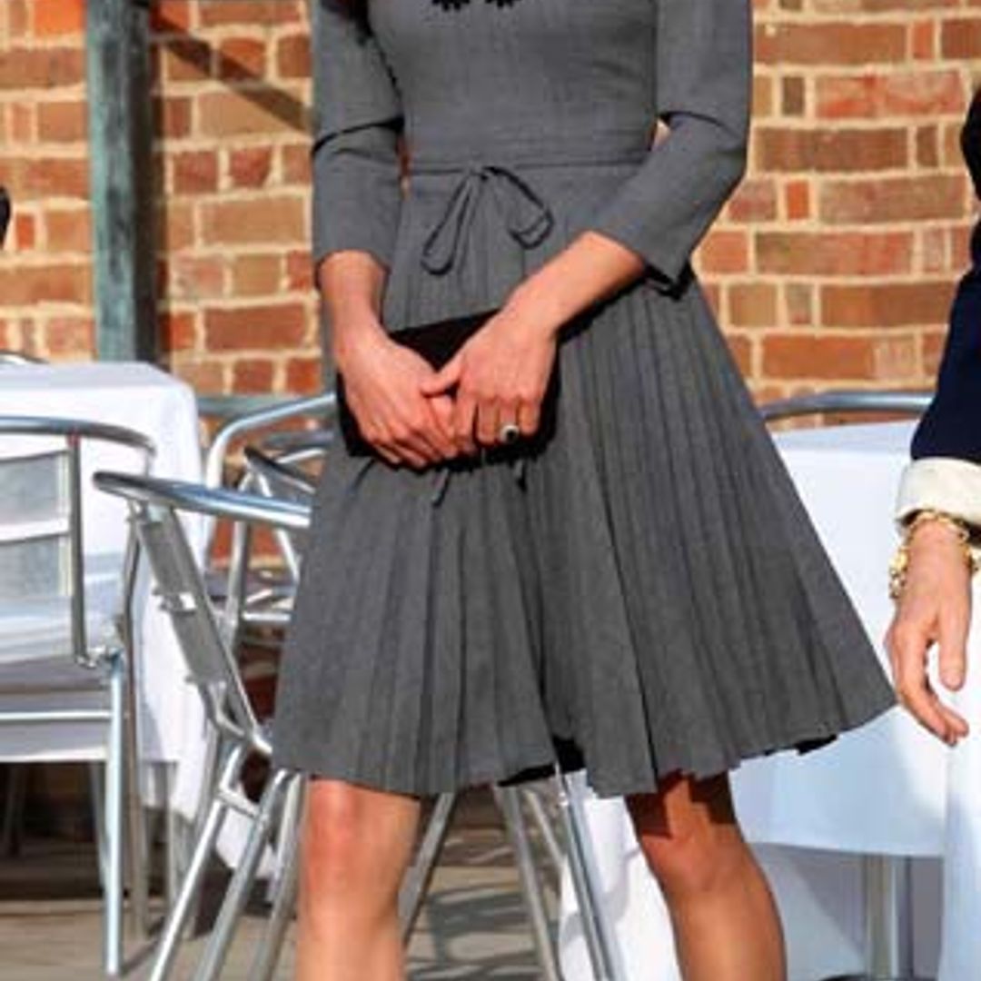 Kate recycles stylish grey Orla Kiely dress