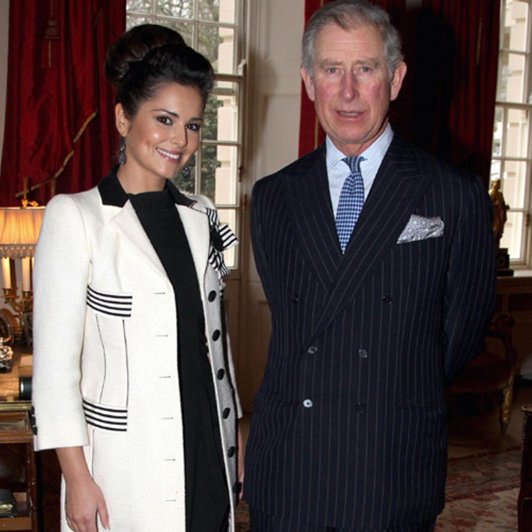 Cheryl has afternoon tea with Prince Charles