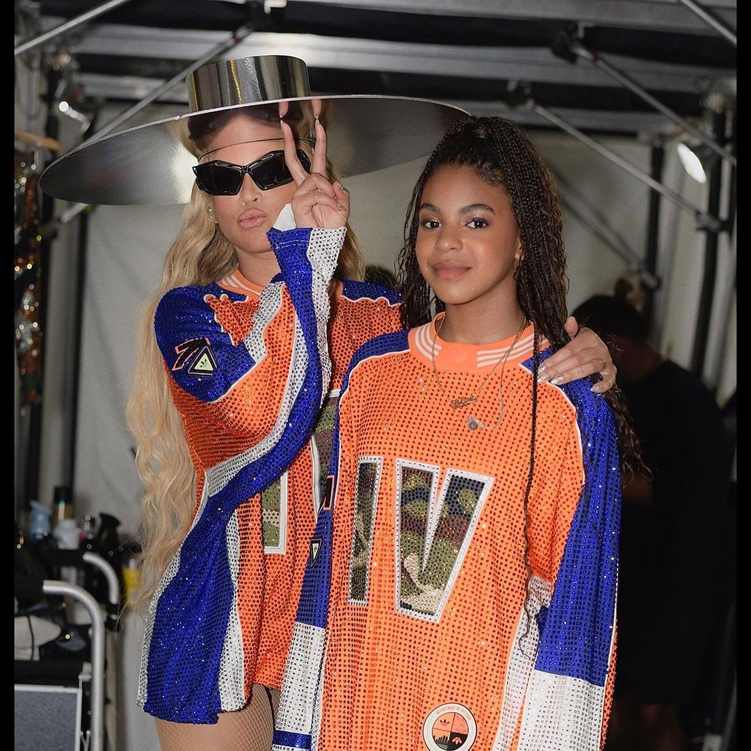 Beyonce and mini-me daughter Blue Ivy twin in matching outfits in epic behind-the-scenes images