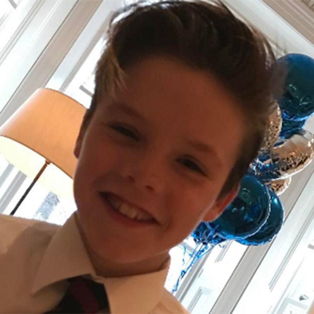 Cruz Beckham follows in his mum's footsteps and channels his inner Spice Girl