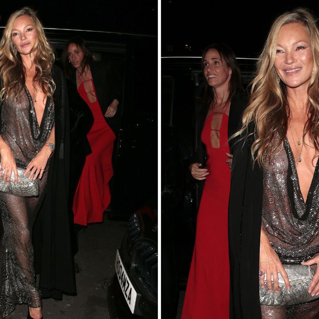 Kate Moss is the latest visible lingerie convert, in sheer dress at Diet Coke's 40th Birthday celebration