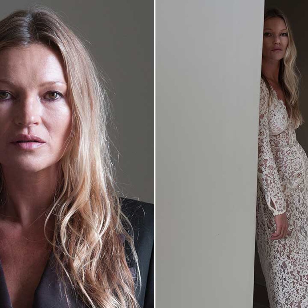 Kate Moss looks flawless in bridal-inspired gown for gorgeous new campaign