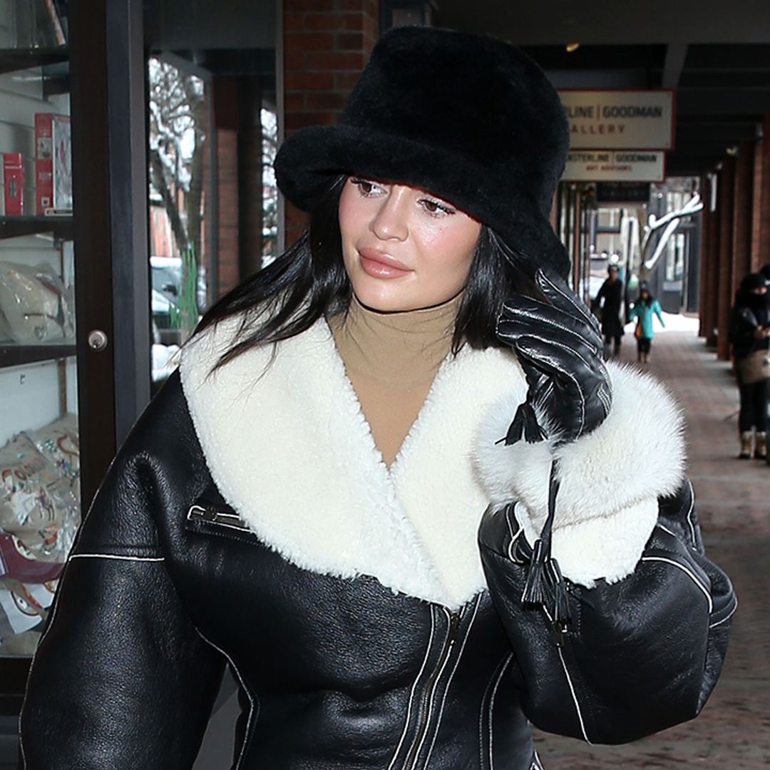 Kylie Jenner's fluffy Aspen outfit is peak winter glam-goth