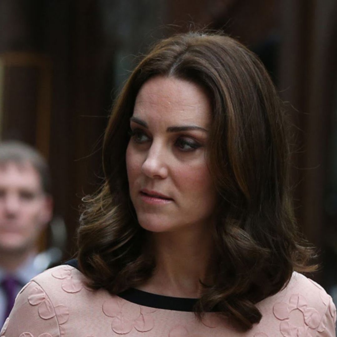 Duchess Kate wears pink Orla Kiely dress, and sports shorter hairstyle