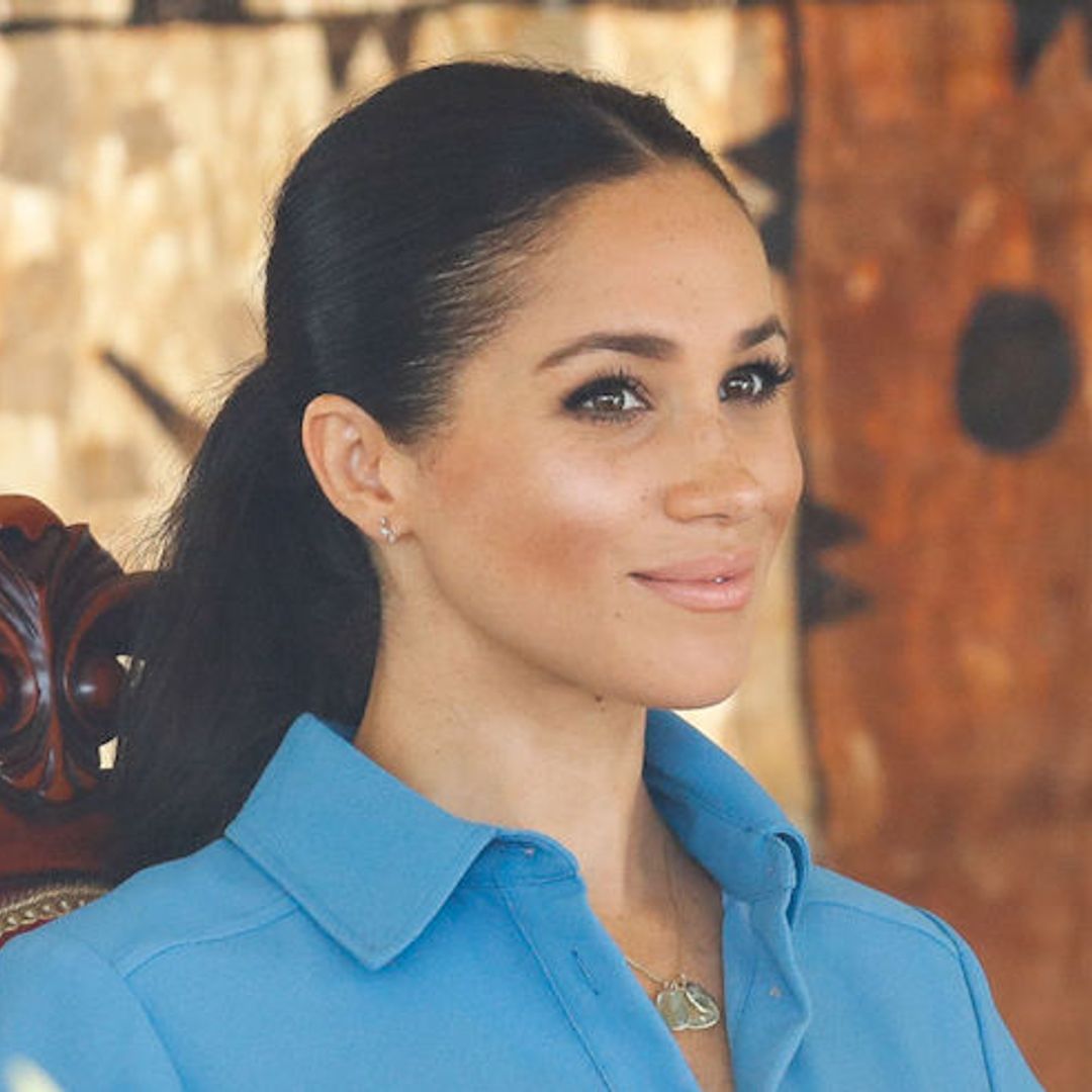 Duchess Meghan changes into bold blue shirt dress for final engagements in Tonga