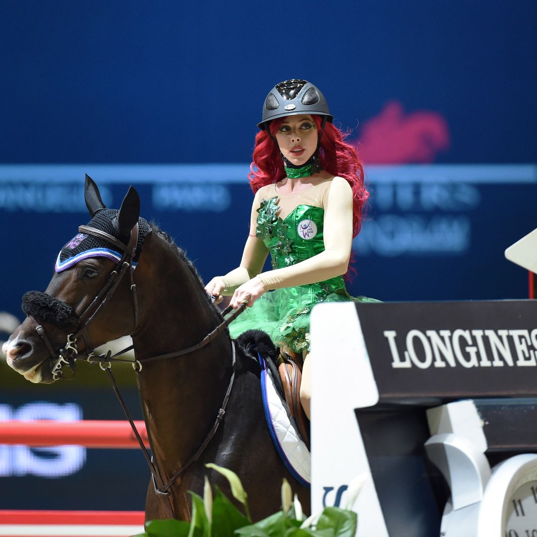 Equestrian Hannah Selleck performs at the Longines Los Angeles Masters Charity Pro-AM at Los Angeles Convention Center on September 27, 2014 in Los Angeles, California