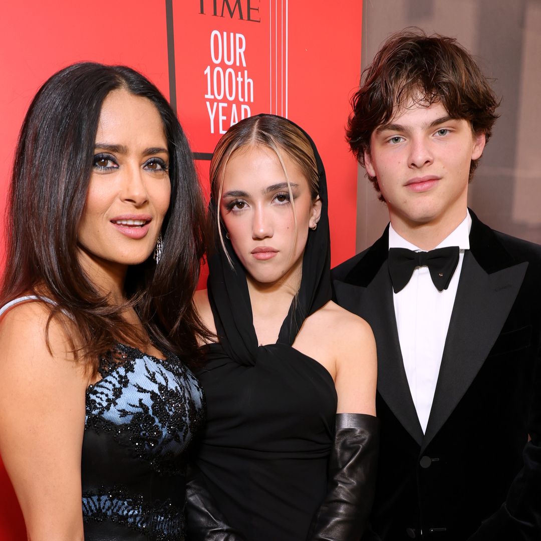 Salma Hayek's handsome stepson looks just like famous mom in new photo 