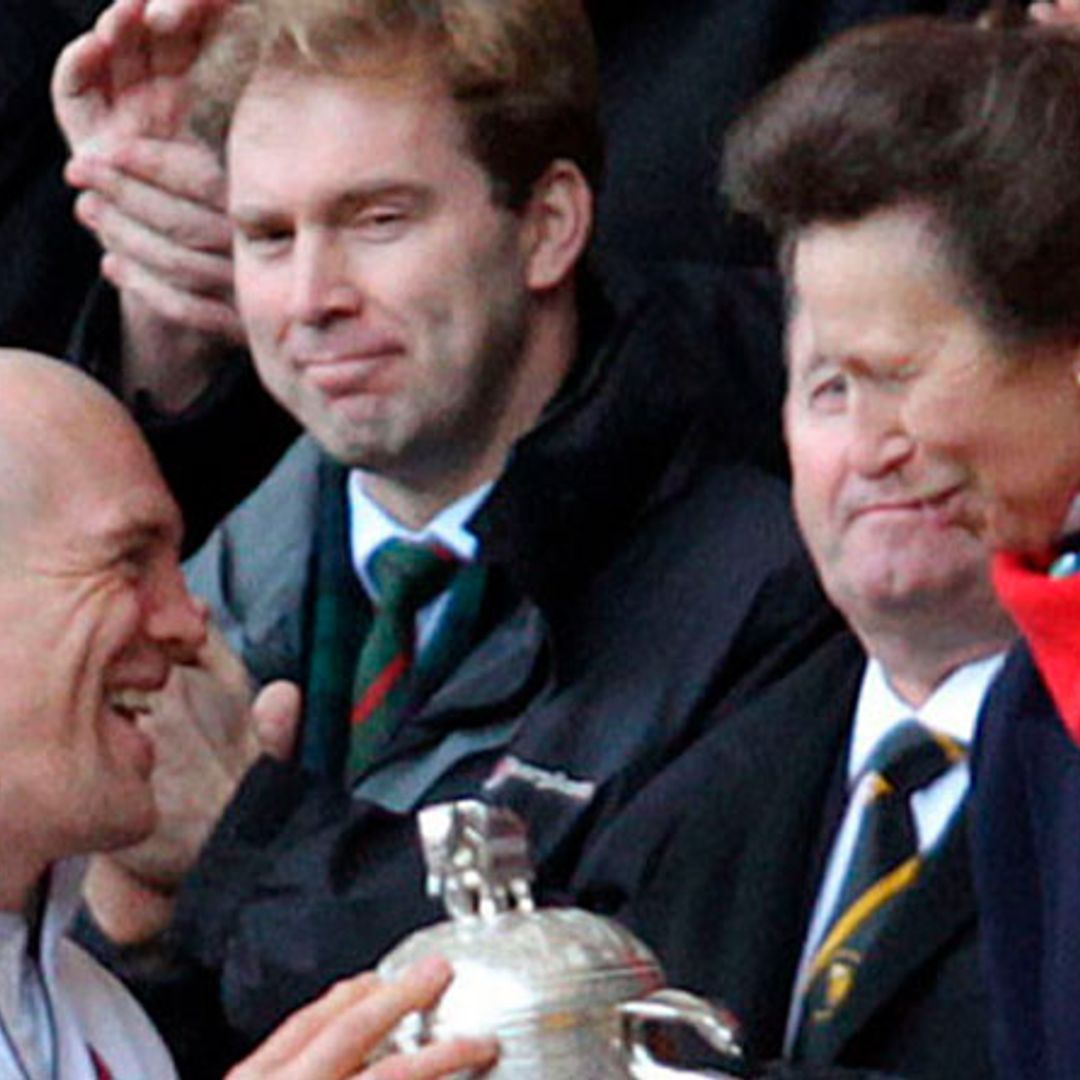 Affectionate greetings as Princess Anne presents trophy to future son-in-law Mike