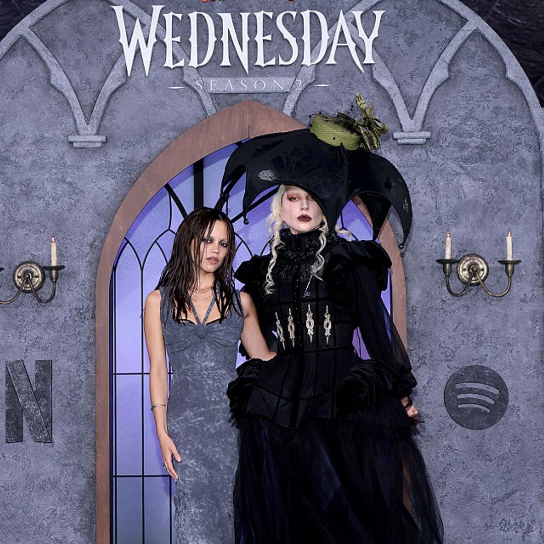 Jenna Ortega and Lady Gaga twin with their gothic vibes on thee red carpet