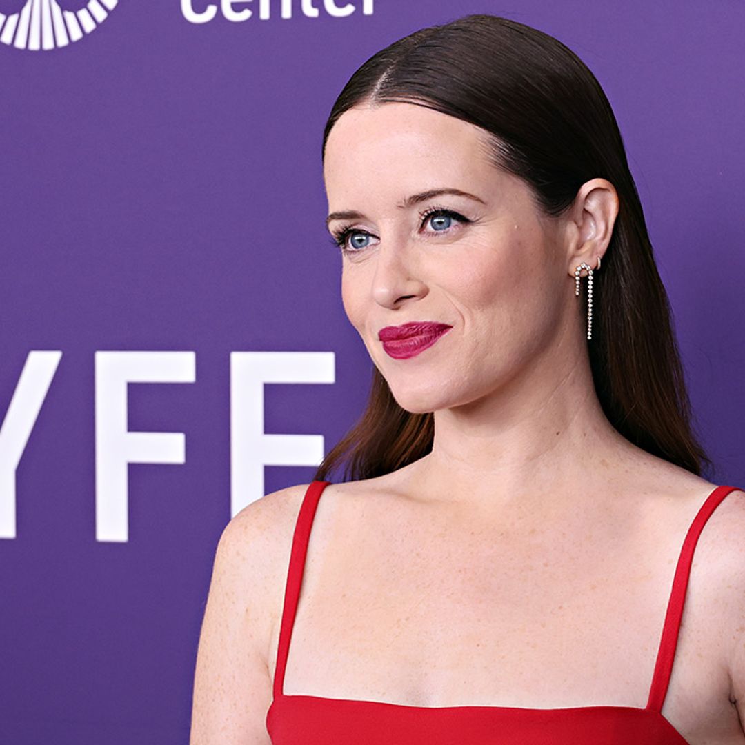 Claire Foy rocks red bombshell cut-out gown at New York Film Festival