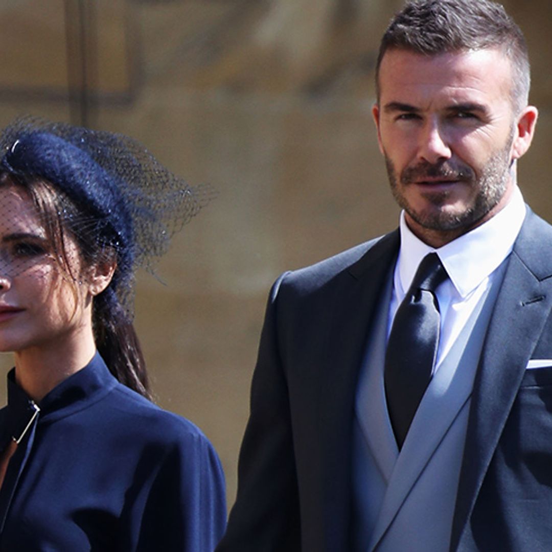 David and Victoria Beckham make glam duo at royal wedding