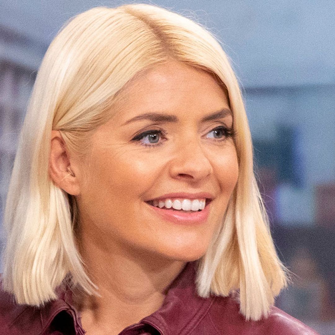 Holly Willoughby kicks off her working week with a fancy check dress