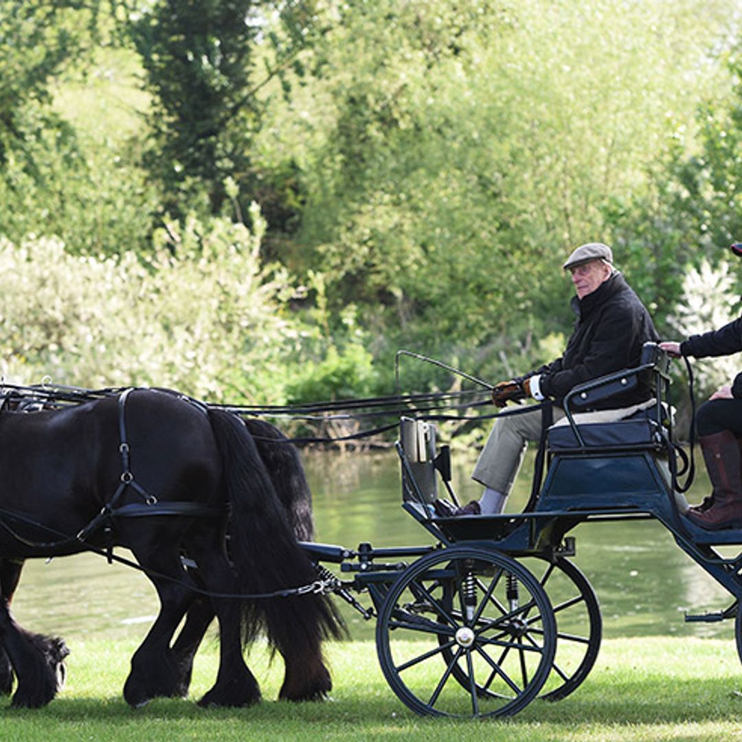 Prince Philip takes the reins carriage driving at Royal Windsor Horse Show