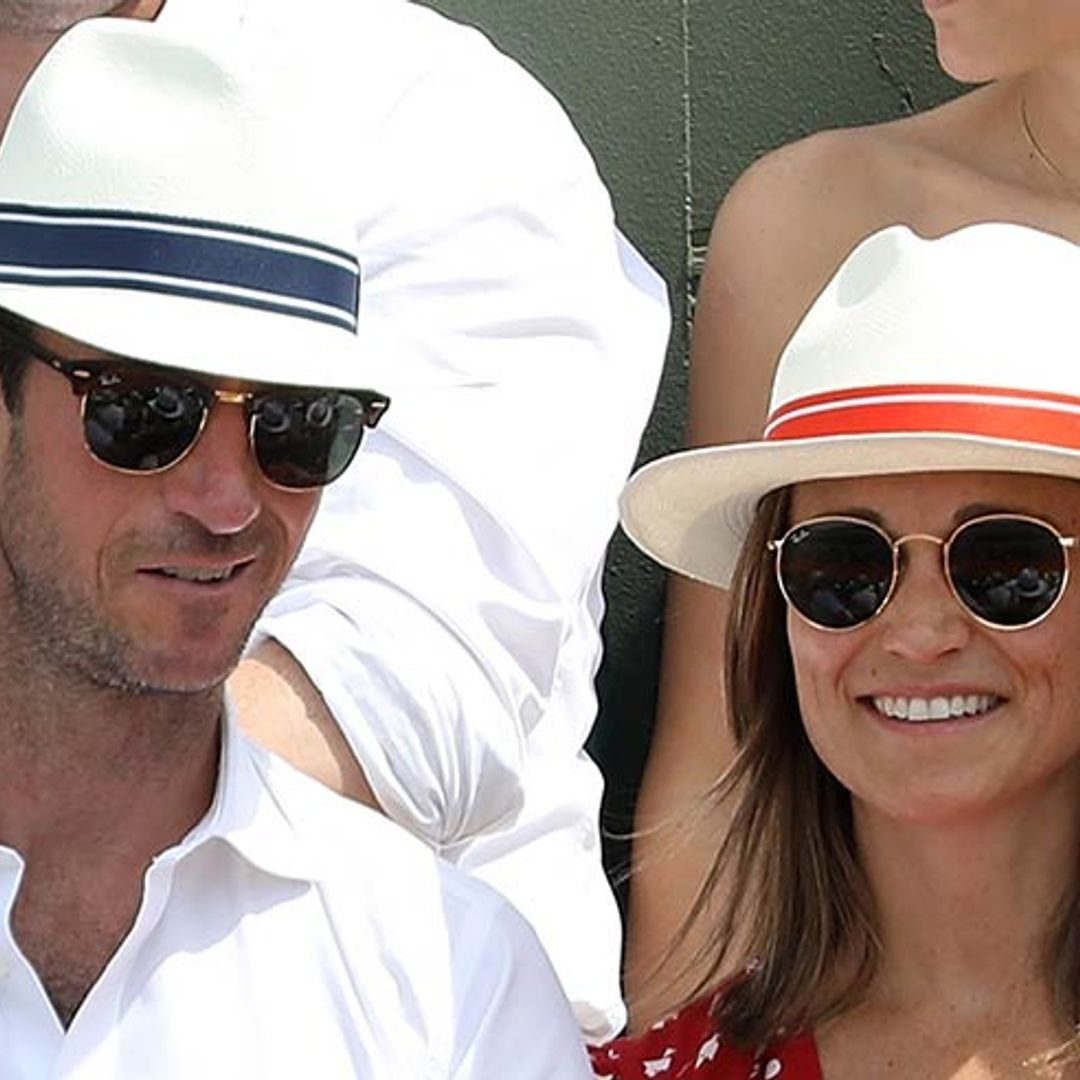 Pippa Middleton reveals baby bump in stylish red dress at the French Open