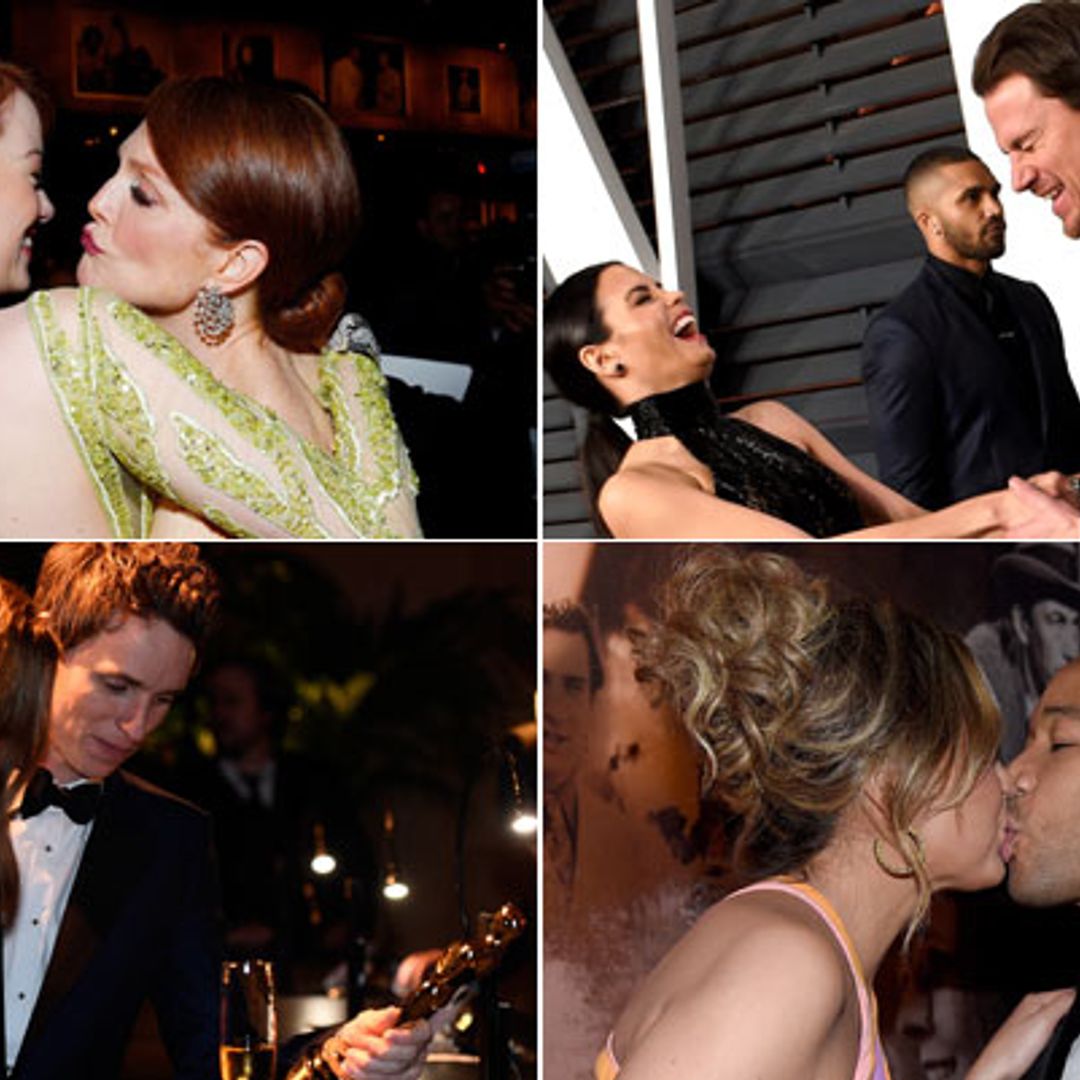 Stars let their hair down at Oscars afterparties