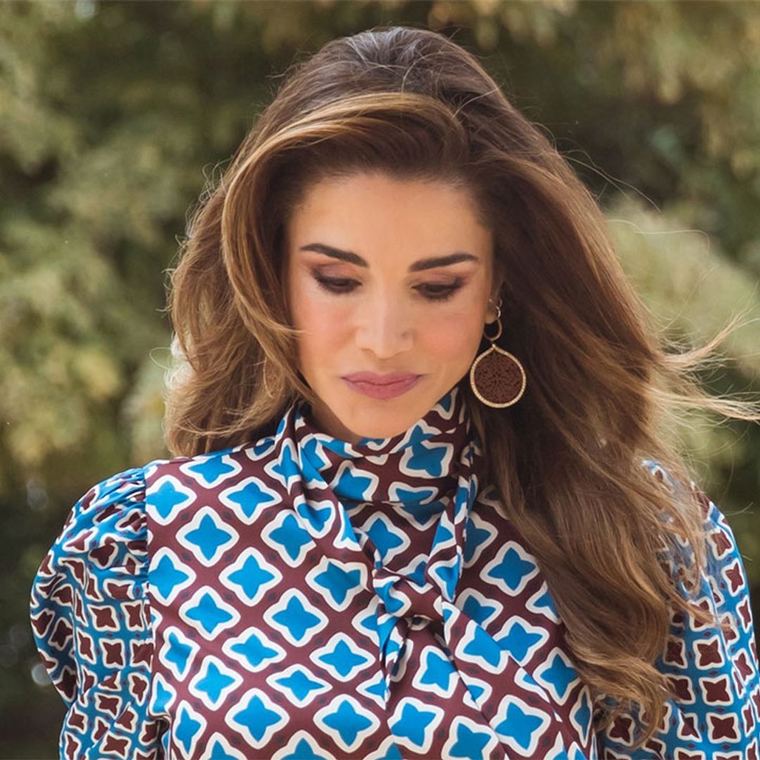Queen Rania of Jordan delights royal fans in the Zara printed dress of dreams