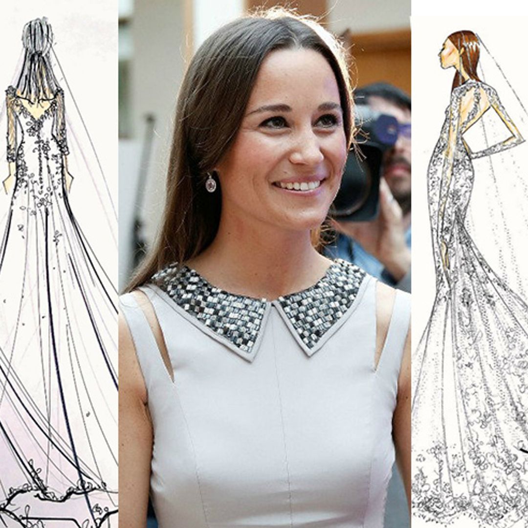 Pippa Middleton's wedding dress: designers sketch their predictions