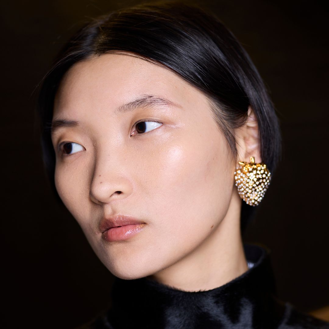 Big strawberry shaped studs at Balmain AW24